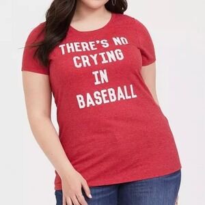 Torrid A League of Their Own Red Baseball Graphic Tee Women's Plus Size 3X